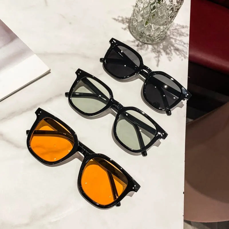 2025 Brown Sunglasses Internet Celebrity Hot Light Blue Sunglasses Men and Women