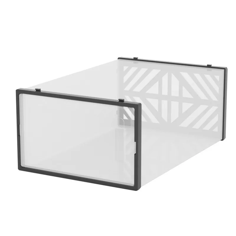 transparent shoe box plastic household simple side-opening